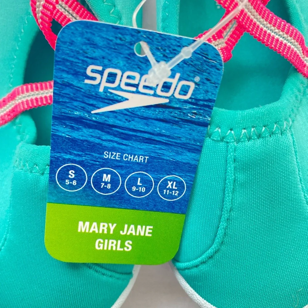 Speedo Green and Pink Water Shoes with Adjustable Straps